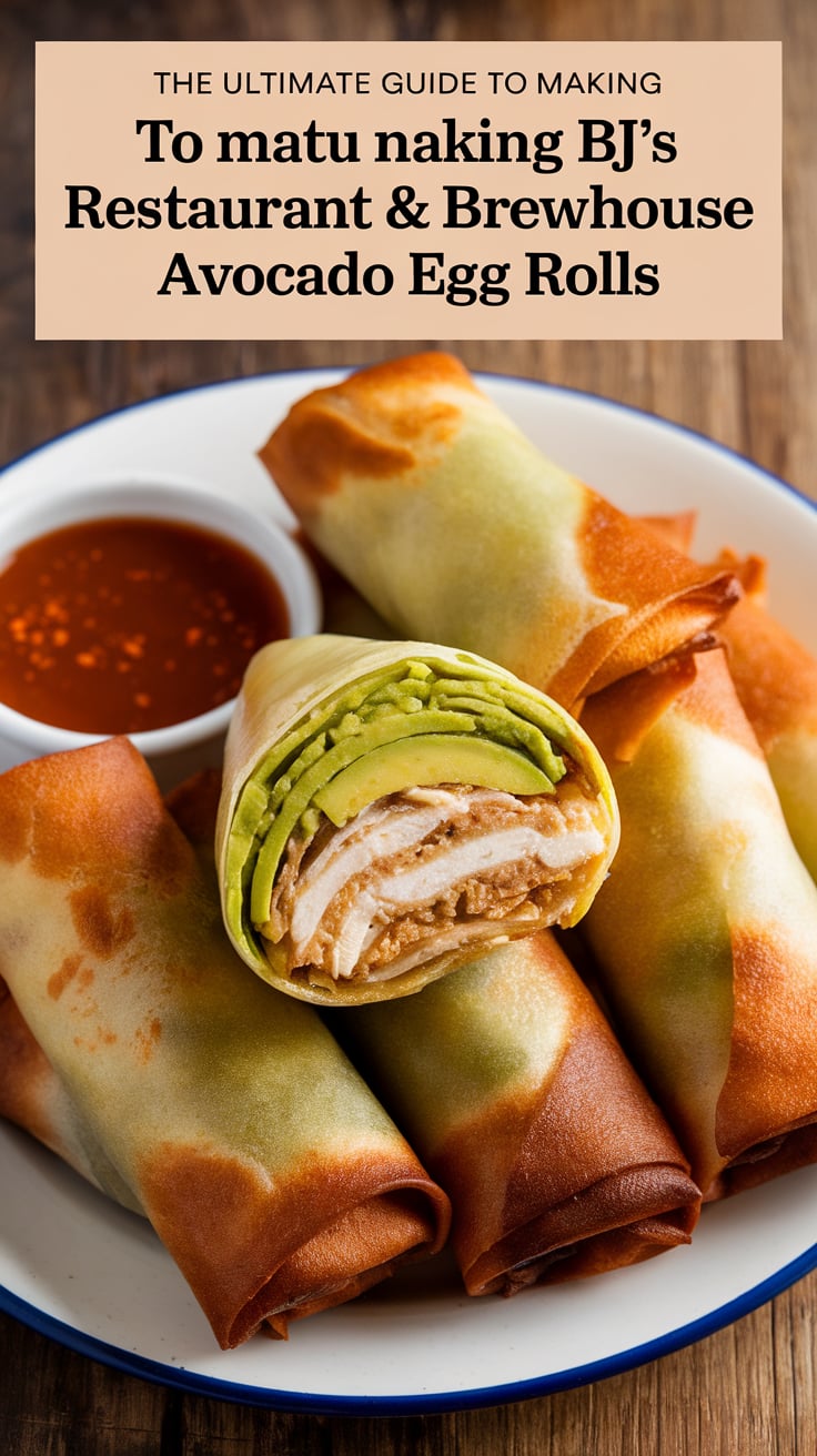 Join the culinary adventure of making Avocado Egg Rolls, perfect for appetizers, snacks, or a fun twist on brunch. With this recipe, you can impress friends and family with a dish that tastes just like the beloved offering from BJ's, transforming any meal into a festive occasion.