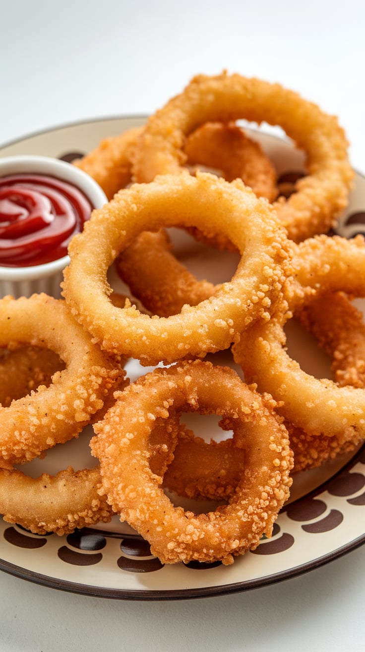 Experience the crunch and flavor of Crispy Onion Rings with this copycat recipe that perfectly replicates the beloved version from White Castle. Each ring is golden brown and irresistibly crispy, allowing you to enjoy this classic snack right from your own kitchen.