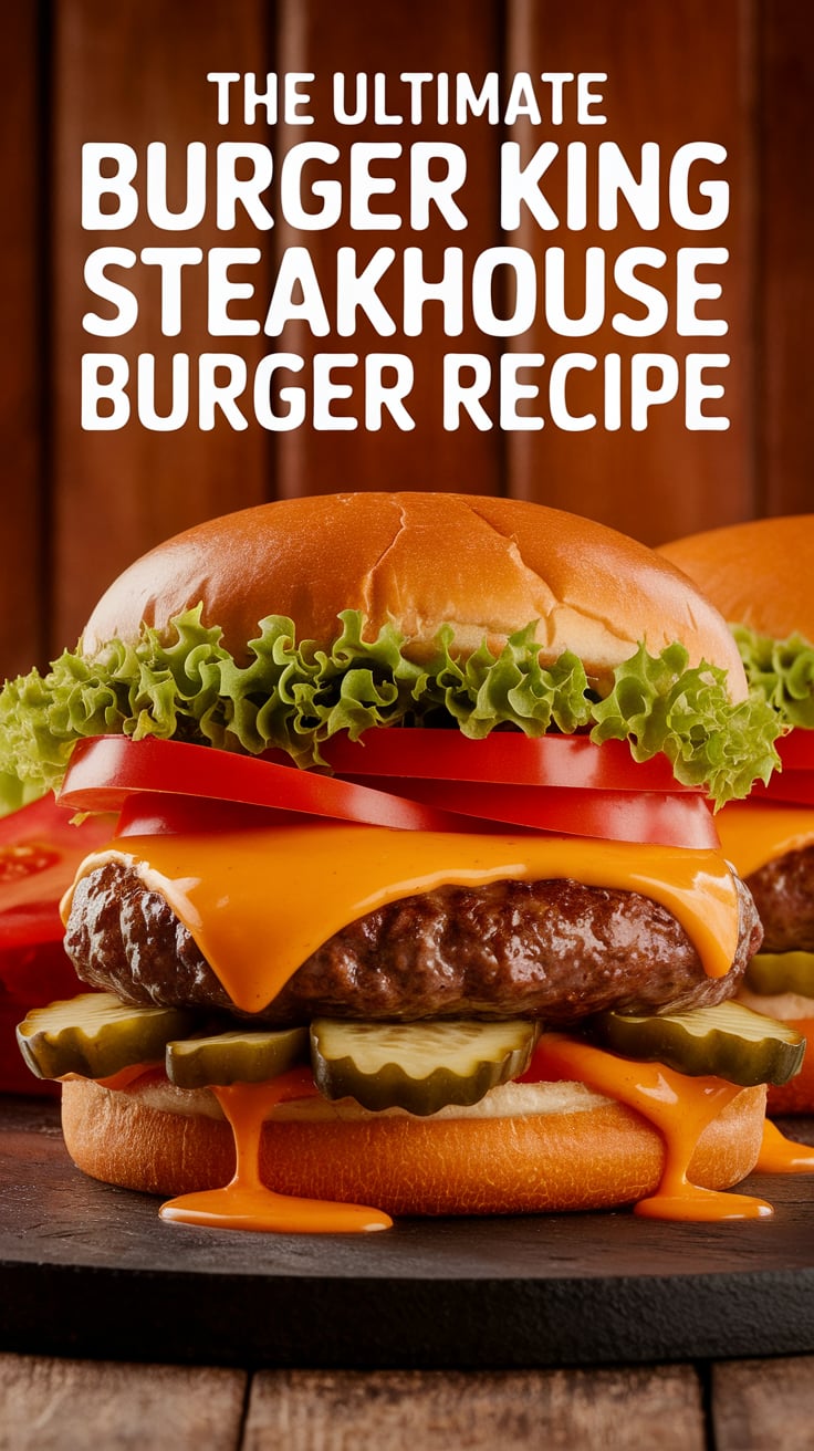 Enjoy the ultimate indulgence with a copycat recipe that captures all the essence of the Burger King Stuffed Steakhouse Burger. Perfect for grill nights or casual dinners, this recipe will have you savoring every delicious bite.