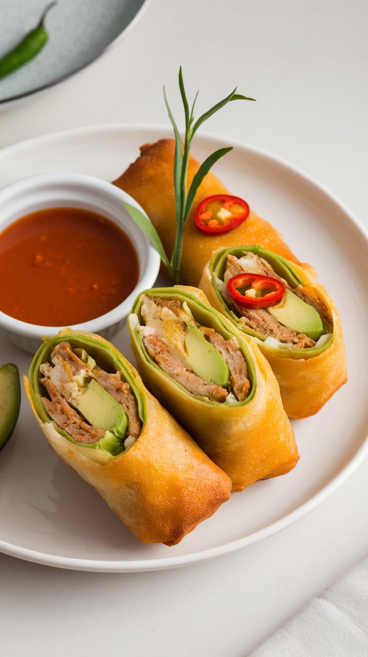 Experience the mouthwatering delight of BJ's Restaurant & Brewhouse Avocado Egg Rolls with this copycat recipe that brings the flavors of the restaurant straight to your kitchen. Each crispy roll is filled with creamy avocado and fresh ingredients, delivering that addictive crunch you crave while keeping it deliciously satisfying.