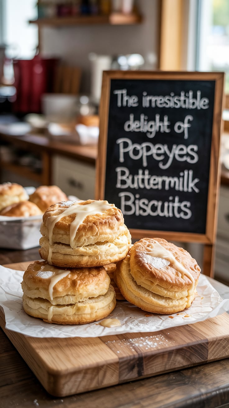 Imagine sinking your teeth into a warm, flaky biscuit that tastes exactly like the ones from your favorite fast-food joint. This copycat version of Popeyes Buttermilk Biscuits captures every buttery, savory note, allowing you to enjoy that signature flavor right in your own kitchen. Ready to impress your family and friends?