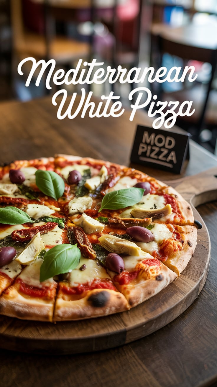 Craving the special blend of artichokes, spinach, and feta on a creamy white sauce? This copycat recipe nails MOD Pizza’s signature Mediterranean White Pizza.