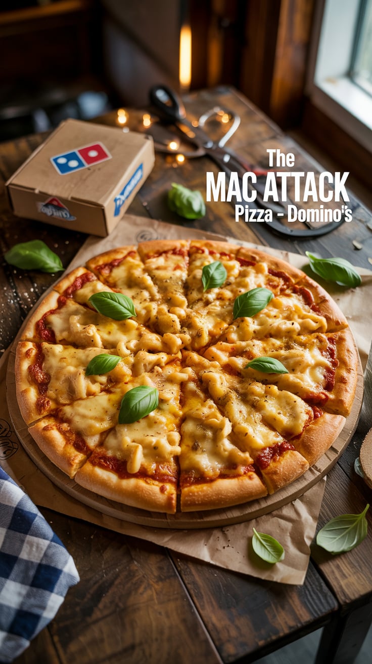 Bring the indulgent flavor of Domino’s Mac Attack Pizza to your home kitchen with this easy copycat recipe that perfectly mimics every gooey, cheesy bite.