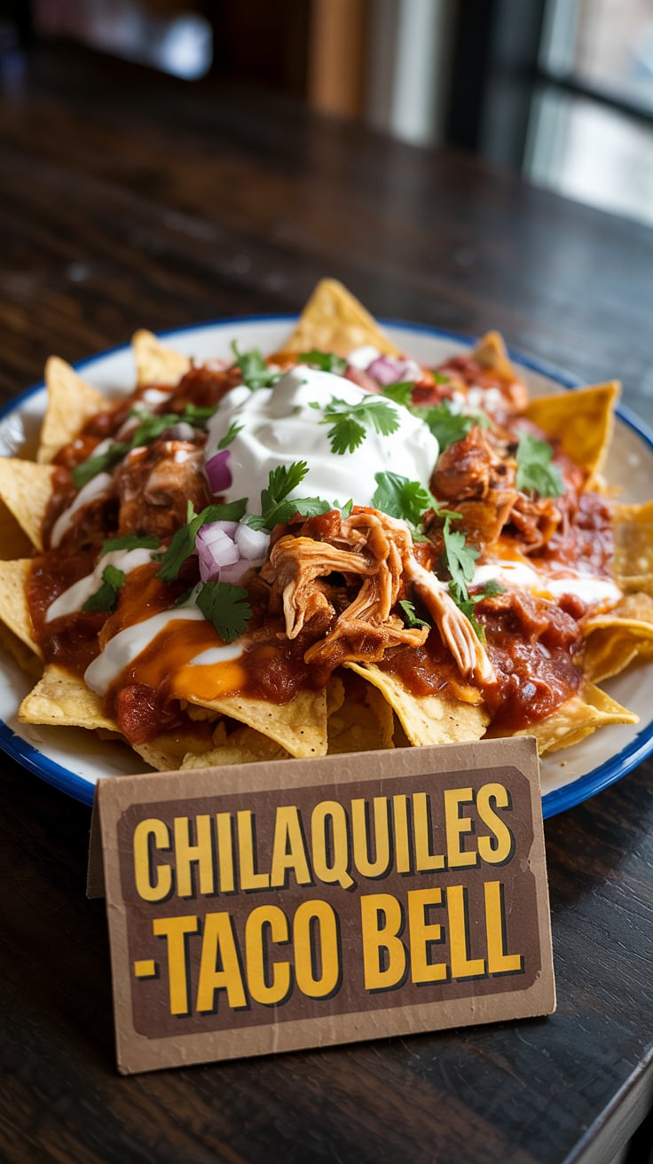Why settle for anything less when you can make Taco Bell’s Chilaquiles right in your kitchen? This copycat recipe captures the essence of that beloved dish, featuring crunchy chips drenched in savory sauce and topped with cheese. Get ready to impress friends and family with a homemade version they won't forget!