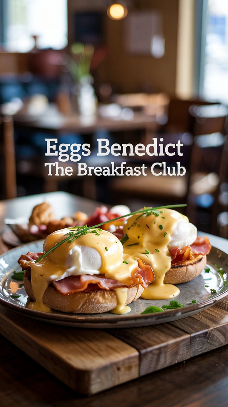 Dive into the world of brunch with this Eggs Benedict recipe that mirrors the classic dish from The Breakfast Club. With perfectly poached eggs nestled on a toasted English muffin and smothered in rich, creamy hollandaise, you'll swear you’re dining at your favorite spot. Get ready to impress your guests with this delightful breakfast experience!