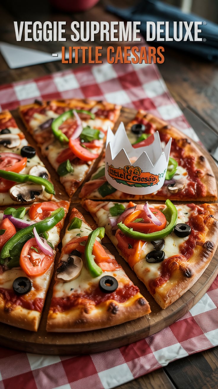 Taste the vibrant flavors of Little Caesars' Veggie Supreme Deluxe right at home with this copycat recipe that perfectly matches the fresh, delicious original.