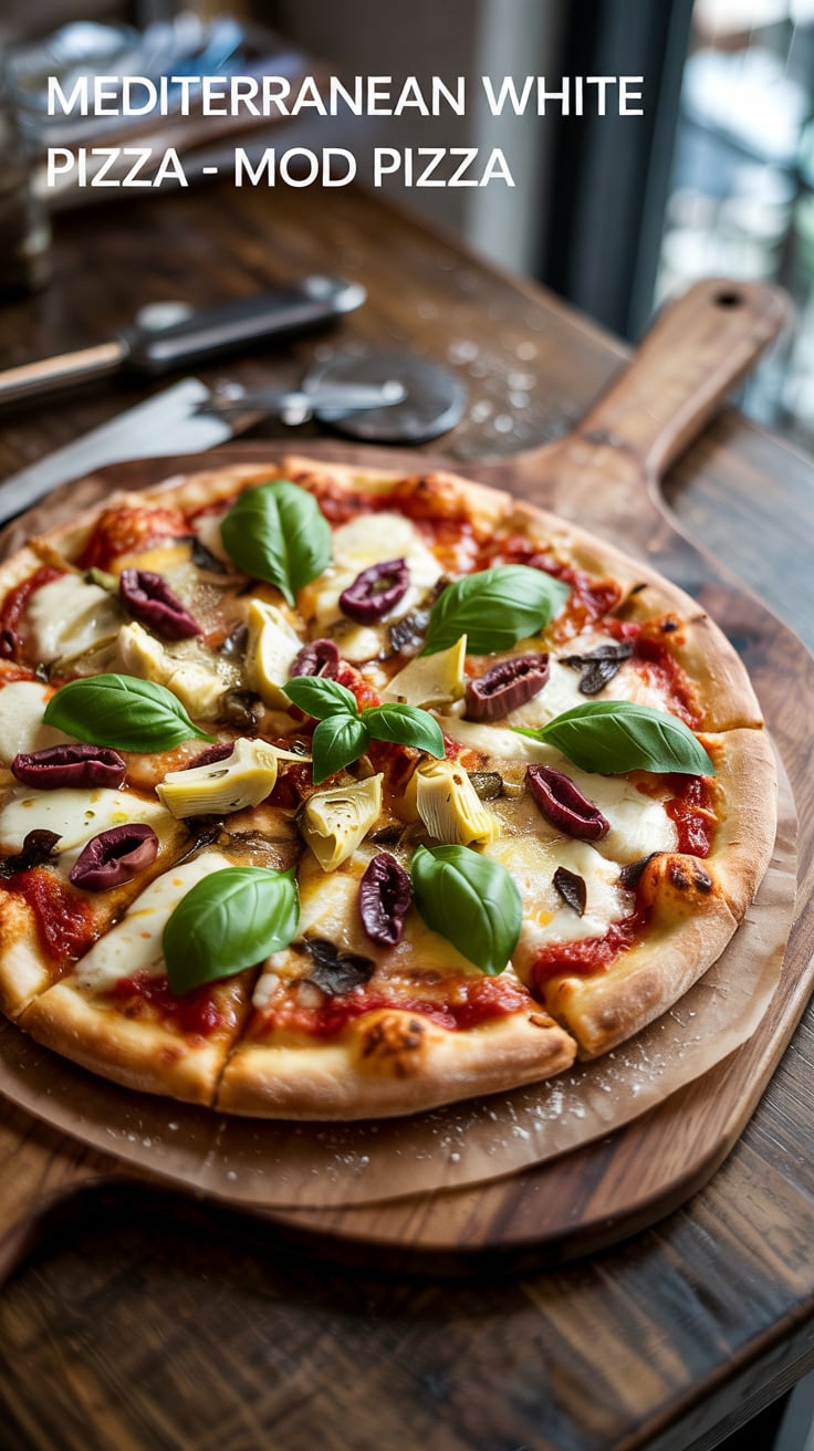 This homemade version of MOD Pizza’s Mediterranean White captures the creamy garlic sauce and wholesome toppings perfectly, bringing a taste of the Mediterranean right to your table.