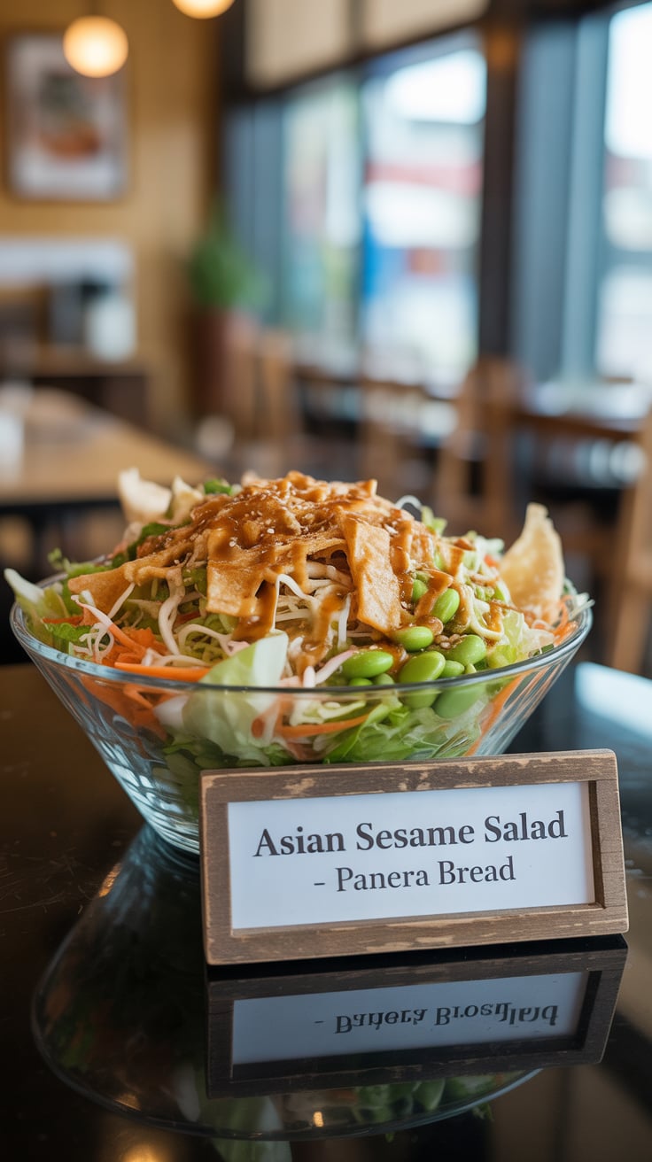 Transport your taste buds to Panera Bread with our delicious copycat Asian Sesame Salad! This recipe perfectly captures the original's vibrant flavors and crunchy textures, featuring a refreshing mix of greens, sesame dressing, and a medley of toppings that will have you coming back for seconds.