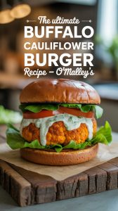 Impress your friends and family with this delectable copycat recipe inspired by O'Malley's Ultimate Buffalo Cauliflower Burger. With a crispy exterior, tender interior, and a kick of spice, this burger combines all the elements you love about the original, making it a must-try for your next meal or gathering!