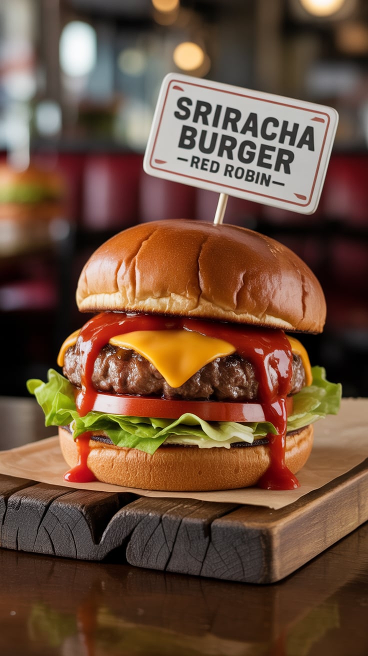 Craving the bold, zesty flavors of Red Robin’s Sriracha Burger? Look no further! Our homemade version delivers the same delightful heat and juicy goodness, topped with fresh ingredients that transform every bite into a spicy sensation you won’t forget.