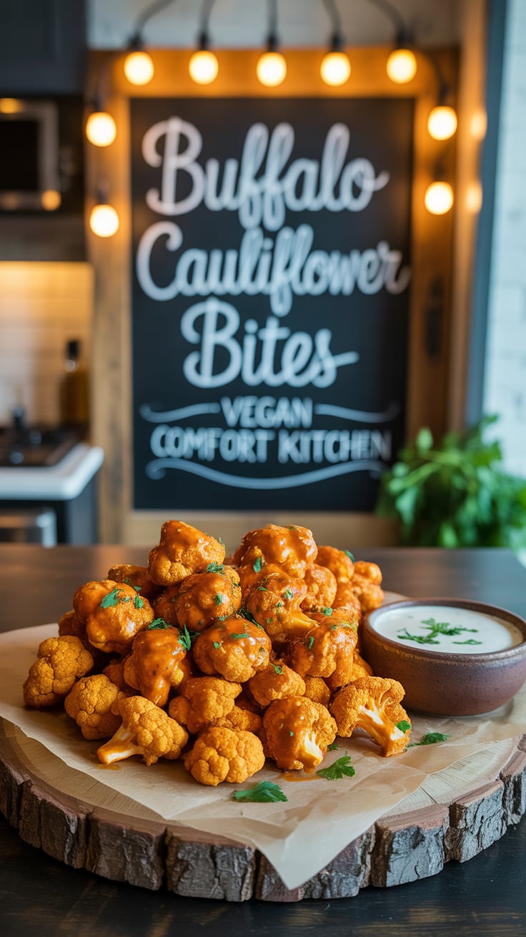Transform ordinary cauliflower into an irresistible snack that's reminiscent of the classic Buffalo dish. This copycat recipe ensures you get that same crave-worthy taste, complete with a zesty sauce that’s perfect for dipping.