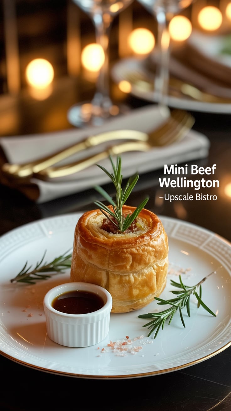 Elevate your appetizer game with these Mini Beef Wellingtons, replicating the rich, comforting flavors from your beloved upscale bistro. With a delightful balance of textures and tastes, these miniatures promise to transport your taste buds to a world of culinary indulgence.